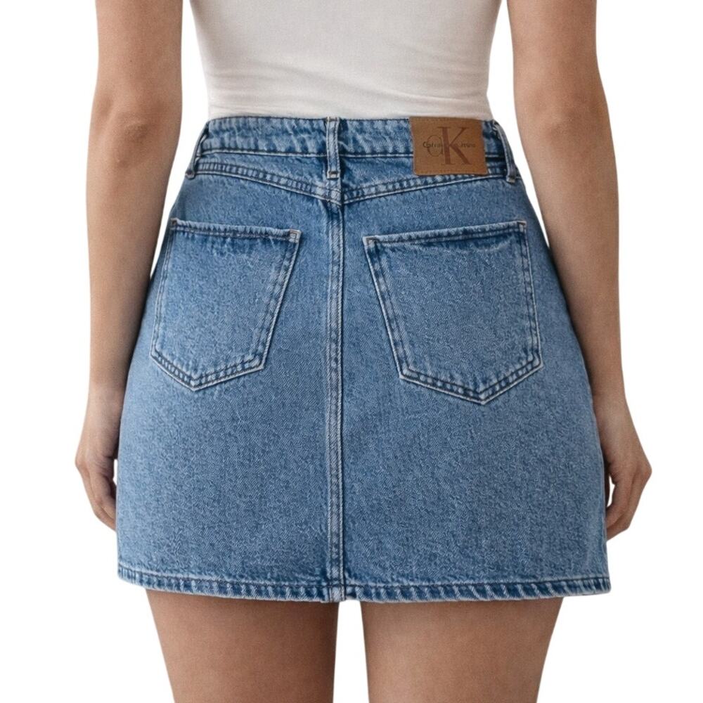 1990s Vintage Calvin Klein Jean Skirt Denim Mini Skirt Medium 29"